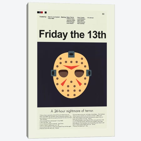 Friday The 13th Canvas Print #PAG36} by Prints and Giggles by Erin Hagerman Canvas Print
