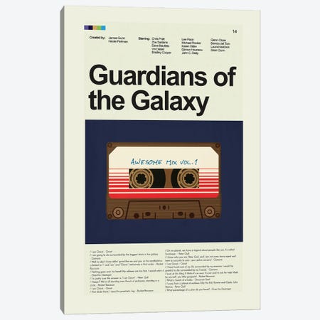 Guardians Of The Galaxy Canvas Print #PAG378} by Prints and Giggles by Erin Hagerman Canvas Print