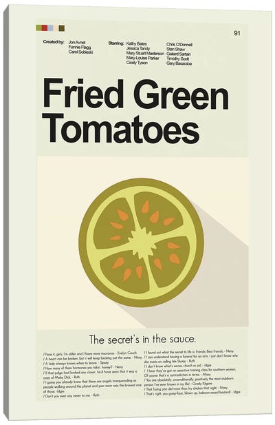 Fried Green Tomatoes Canvas Art Print - Vegetable Art