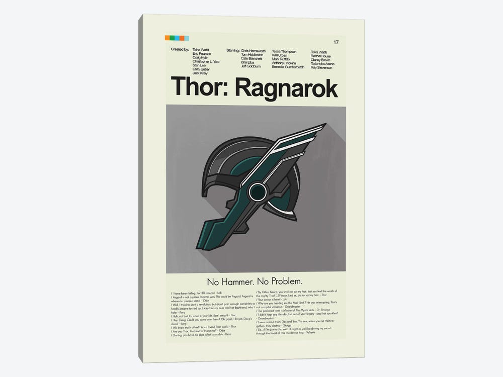 Thor: Ragnarok by Prints and Giggles by Erin Hagerman 1-piece Canvas Print
