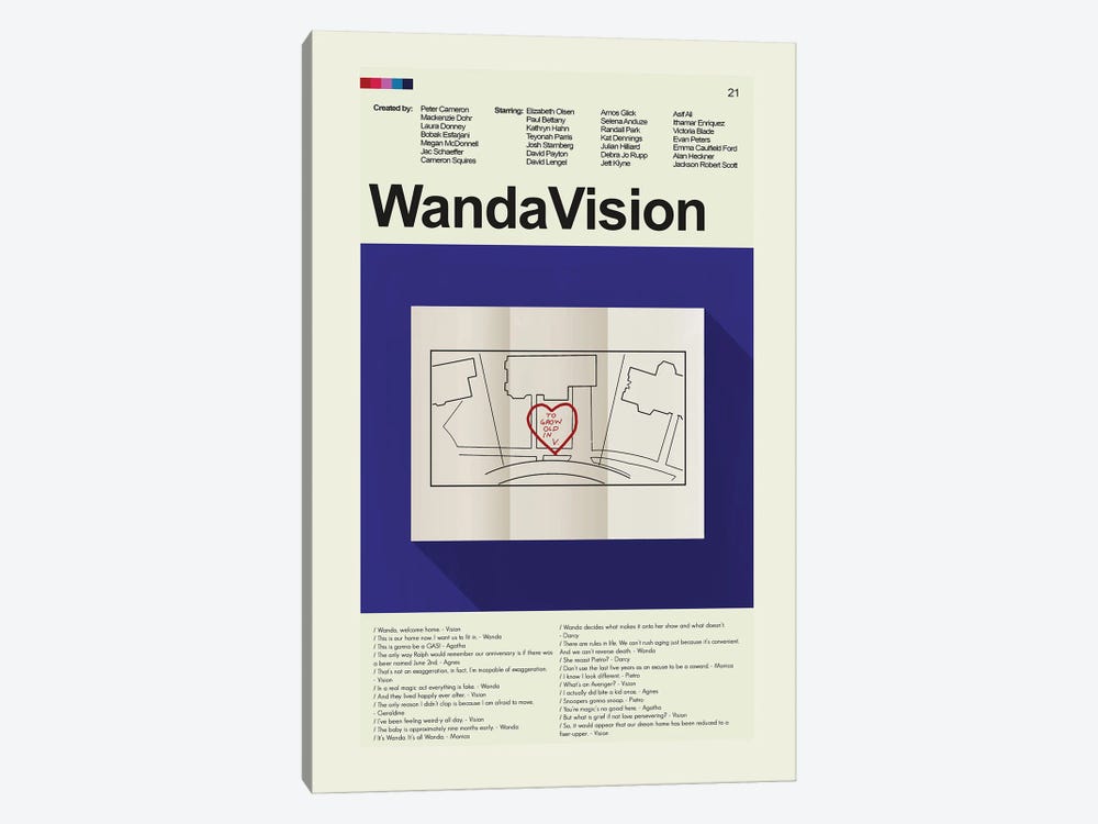WandaVision by Prints and Giggles by Erin Hagerman 1-piece Art Print