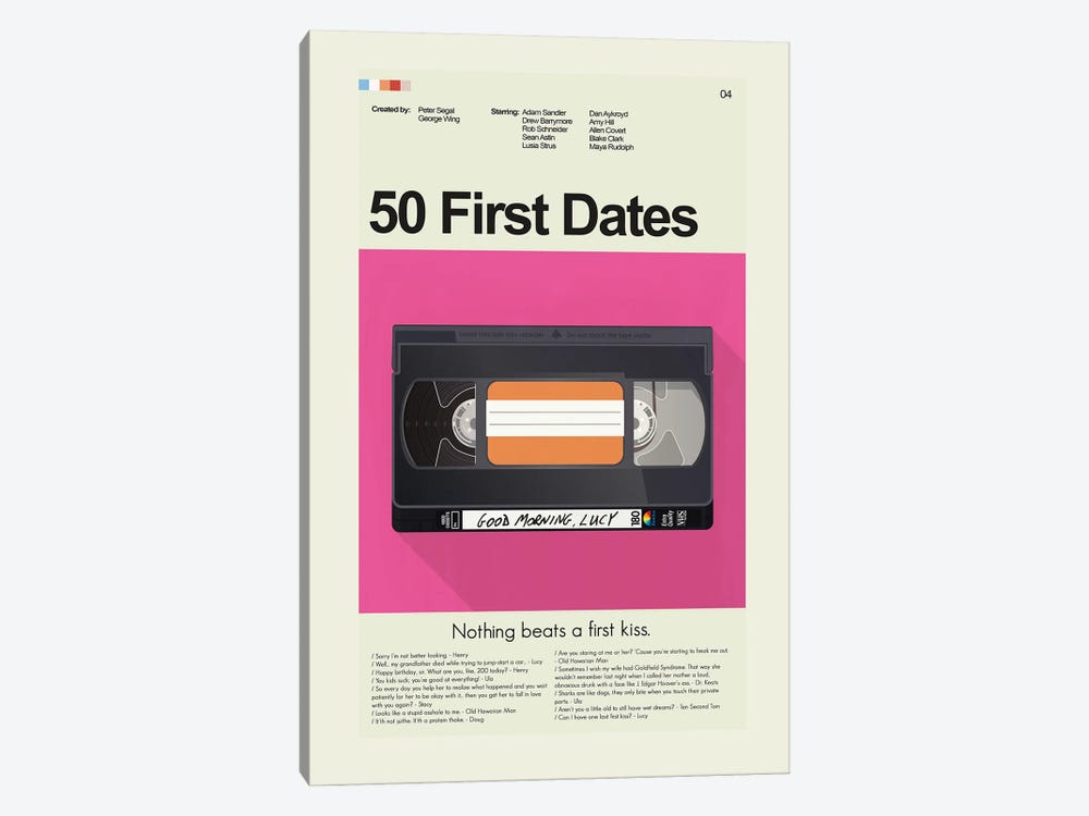 50 First Dates by Prints and Giggles by Erin Hagerman 1-piece Canvas Artwork