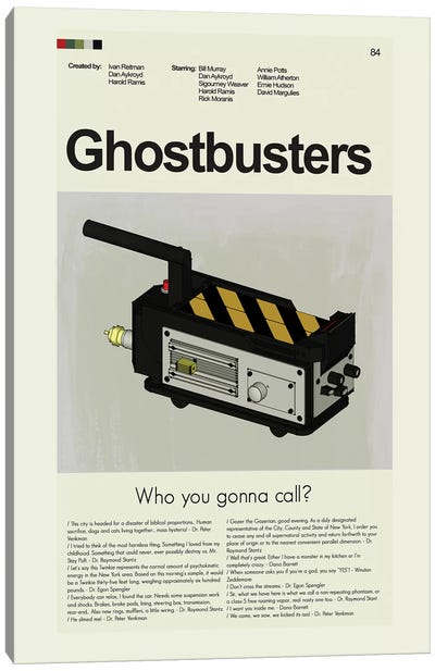 Ghostbusters Canvas Art Print - Prints And Giggles by Erin Hagerman