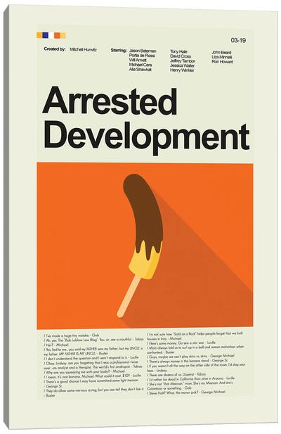 Arrested Development Canvas Art Print - Prints And Giggles by Erin Hagerman