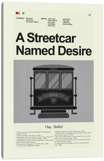 A Streetcar Named Desire Canvas Art Print - A Streetcar Named Desire