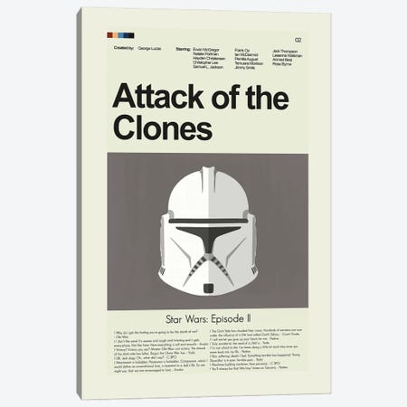 Attack of the Clones - Star Wars Canvas Print #PAG393} by Prints and Giggles by Erin Hagerman Art Print