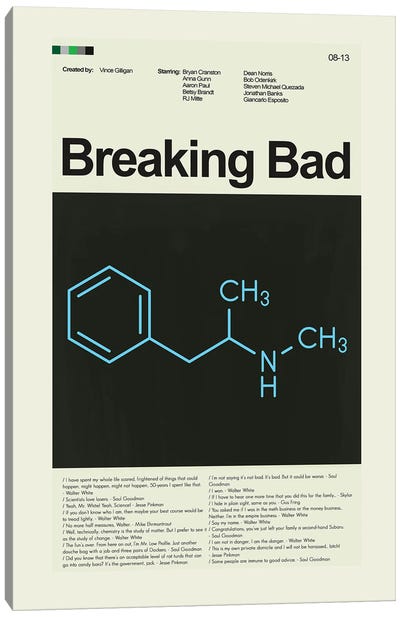 Breaking Bad Canvas Art Print - Prints And Giggles by Erin Hagerman