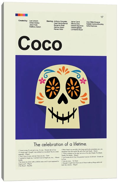 Coco Canvas Art Print - Animated Movie Art