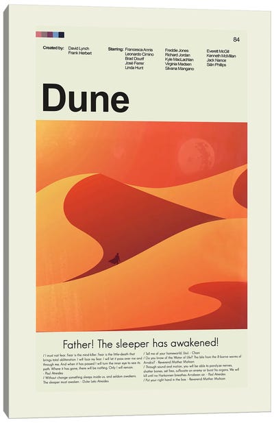 Dune (1980) Canvas Art Print - Science Fiction Movie Art