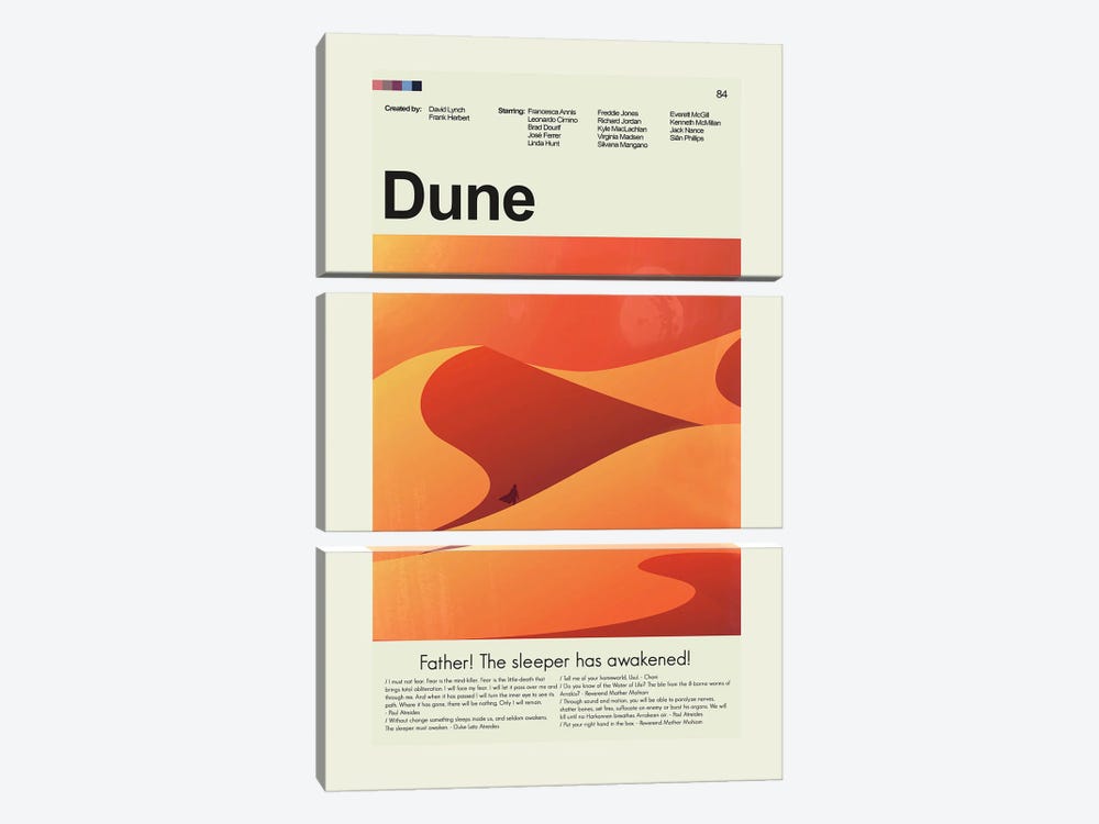 Dune (1980) by Prints and Giggles by Erin Hagerman 3-piece Canvas Art Print