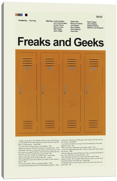 Freaks and Geeks Canvas Art Print - Sitcoms & Comedy TV Show Art
