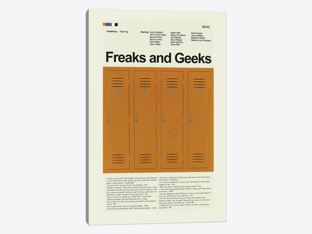 Freaks and Geeks by Prints and Giggles by Erin Hagerman 1-piece Canvas Print