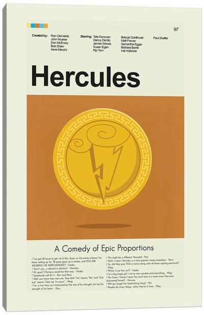 Hercules Canvas Art Print - Prints And Giggles by Erin Hagerman