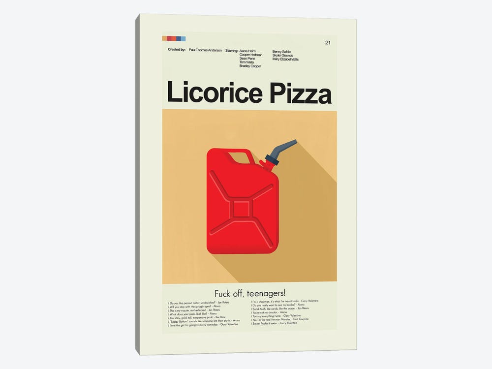 Licorice Pizza by Prints and Giggles by Erin Hagerman 1-piece Canvas Art Print