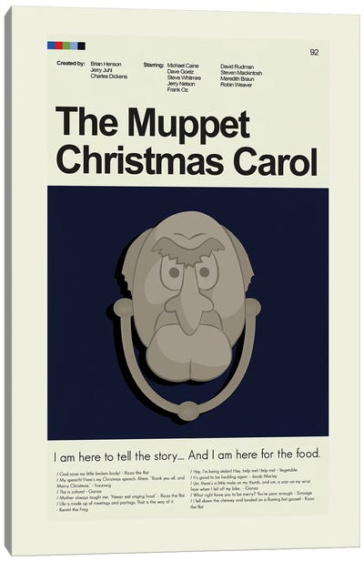 Muppet Christmas Carol Canvas Art Print - Holiday Movie Art