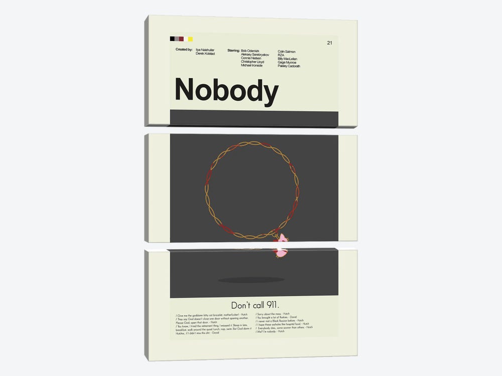Nobody by Prints and Giggles by Erin Hagerman 3-piece Canvas Artwork
