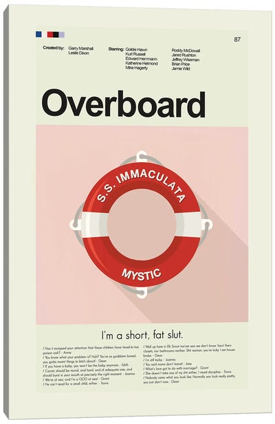 Overboard Canvas Art Print - Comedy Movie Art