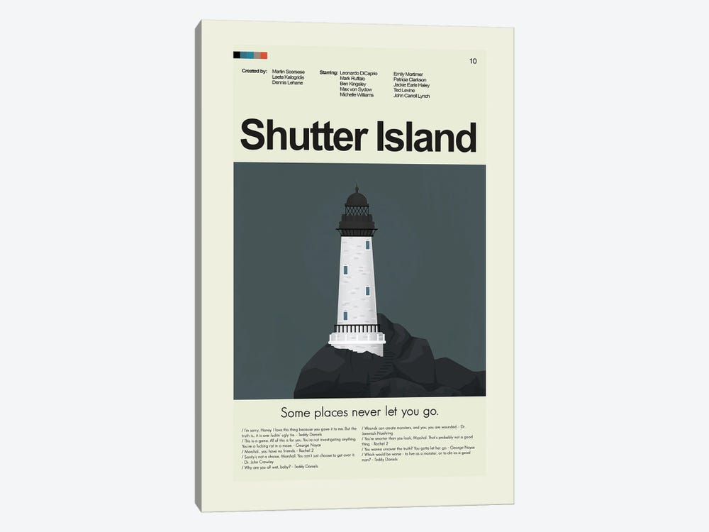 Shutter Island by Prints and Giggles by Erin Hagerman 1-piece Canvas Art Print