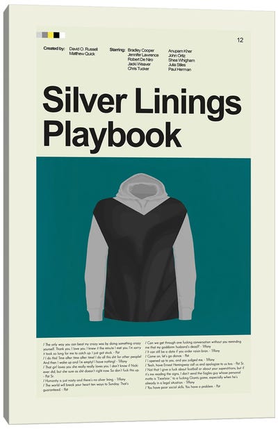 Silver Linings Playbook Canvas Art Print - Prints And Giggles by Erin Hagerman