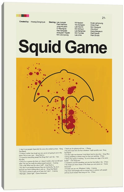 Squid Game Canvas Art Print - Drama TV Show Art