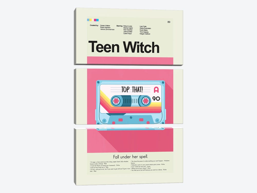 Teen Witch by Prints and Giggles by Erin Hagerman 3-piece Canvas Wall Art