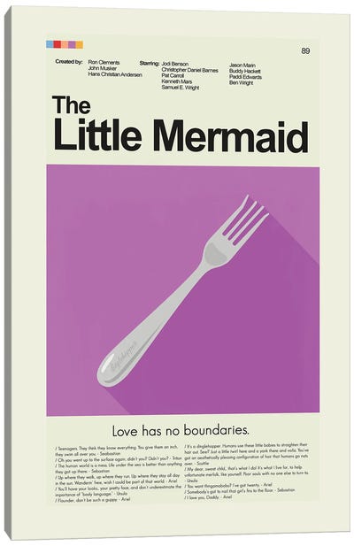 The Little Mermaid Canvas Art Print - The Little Mermaid