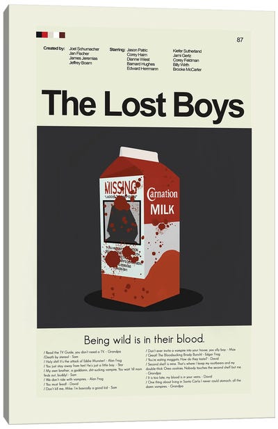 The Lost Boys Canvas Art Print - Horror Movie Art