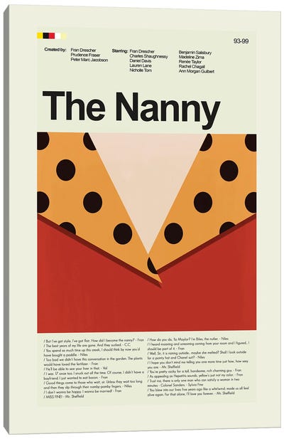 The Nanny Canvas Art Print - Prints And Giggles by Erin Hagerman