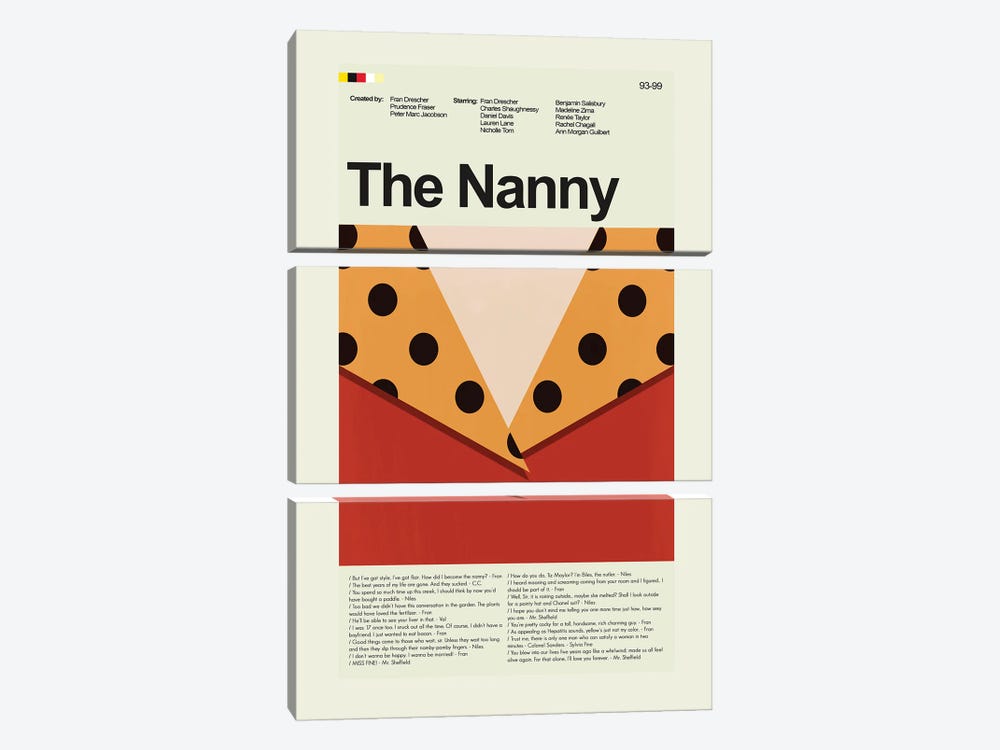 The Nanny by Prints and Giggles by Erin Hagerman 3-piece Canvas Wall Art