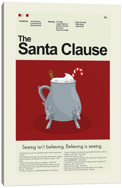 The Santa Clause Canvas Art Print - Holiday Movie Art