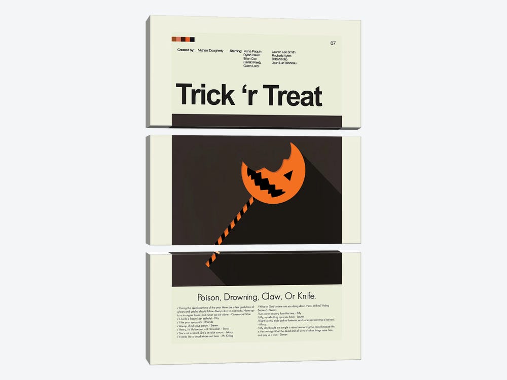 Trick 'R Treat by Prints and Giggles by Erin Hagerman 3-piece Canvas Wall Art
