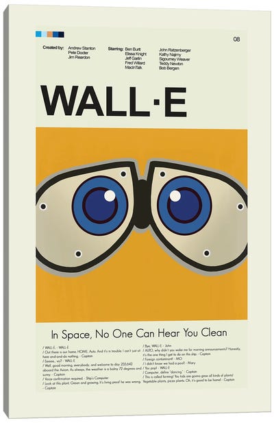 WALL-E Canvas Art Print - Prints And Giggles by Erin Hagerman