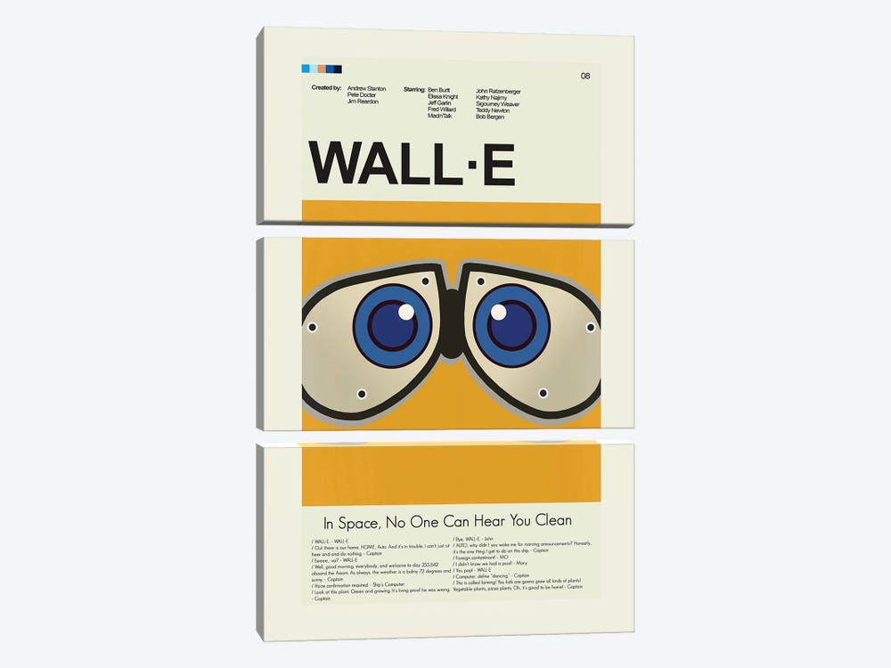 WALL-E by Prints and Giggles by Erin Hagerman 3-piece Art Print