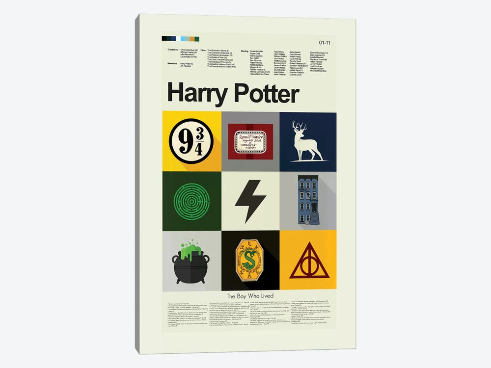 Harry Potter by Prints and Giggles by Erin Hagerman 1-piece Canvas Wall Art