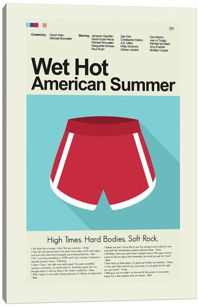 Wet Hot American Summer Canvas Art Print - Prints And Giggles by Erin Hagerman