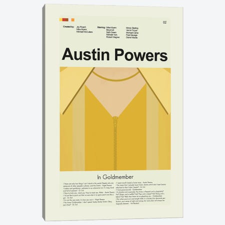 Austin Powers In Goldmember Canvas Print #PAG445} by Prints and Giggles by Erin Hagerman Canvas Wall Art