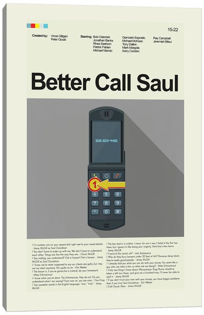 Better Call Saul Canvas Art Print - Minimalist Posters