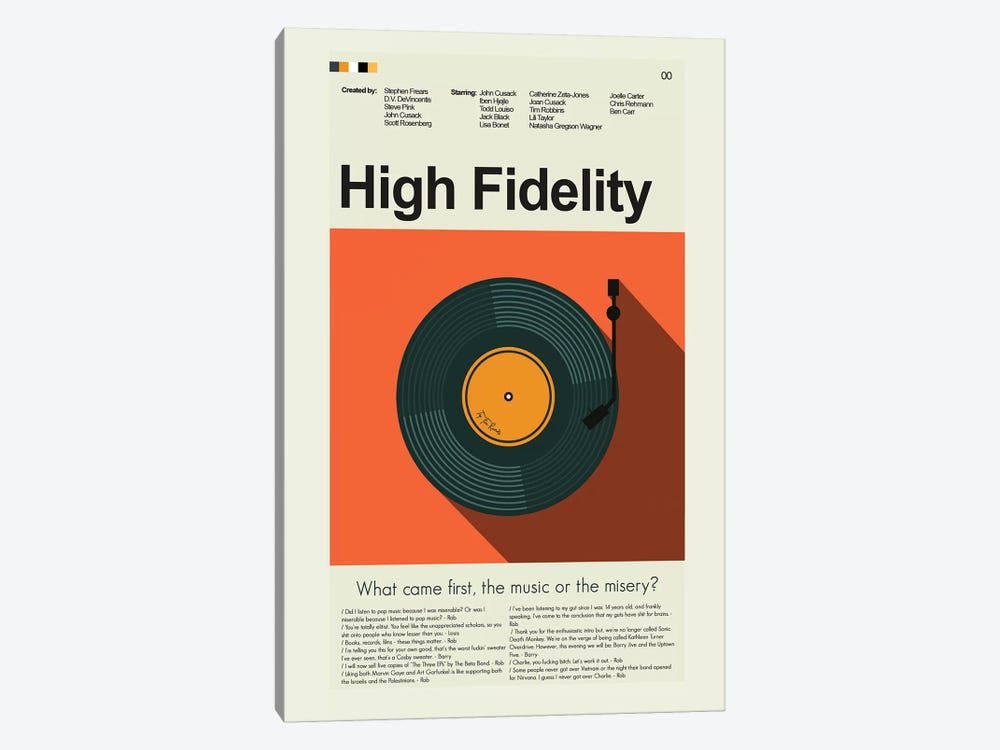 High Fidelity by Prints and Giggles by Erin Hagerman 1-piece Canvas Art Print