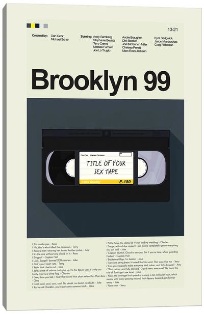 Brooklyn 99 Canvas Art Print - Prints And Giggles by Erin Hagerman