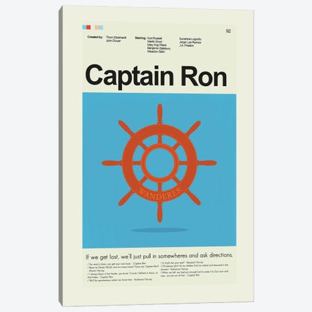 Captain Ron Canvas Print #PAG451} by Prints and Giggles by Erin Hagerman Canvas Wall Art