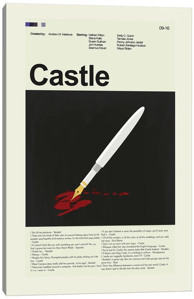 Castle Canvas Art Print - Crime Drama TV Show Art