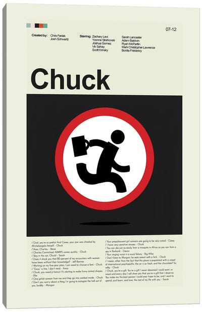 Chuck Canvas Art Print - Prints And Giggles by Erin Hagerman