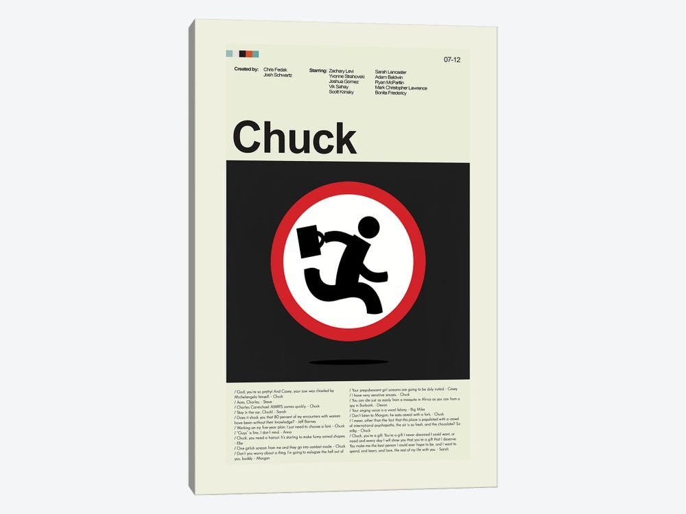 Chuck by Prints and Giggles by Erin Hagerman 1-piece Canvas Wall Art