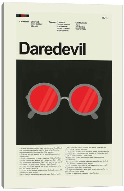 Daredevil Canvas Art Print - Prints And Giggles by Erin Hagerman
