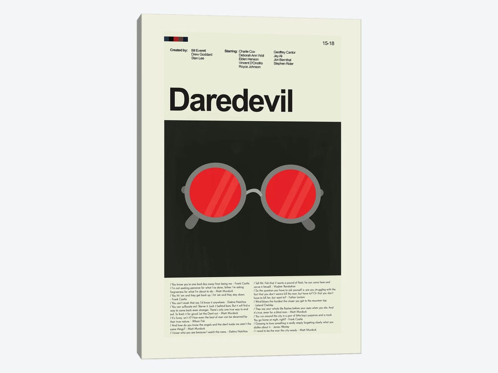 Daredevil by Prints and Giggles by Erin Hagerman 1-piece Canvas Art Print