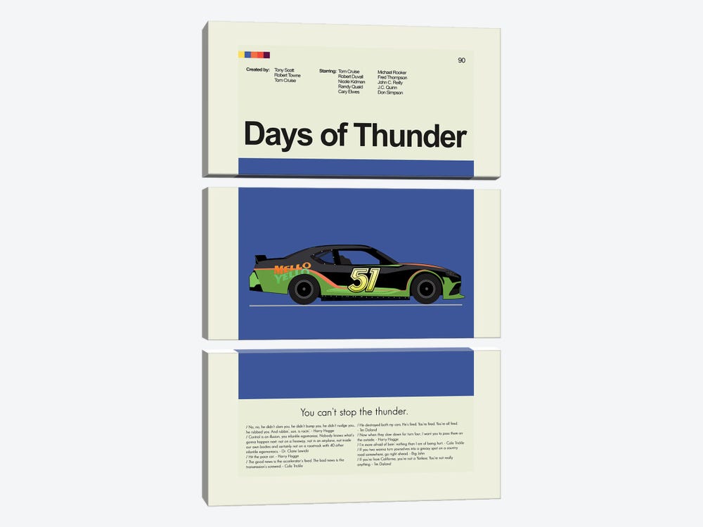 Days Of Thunder by Prints and Giggles by Erin Hagerman 3-piece Art Print