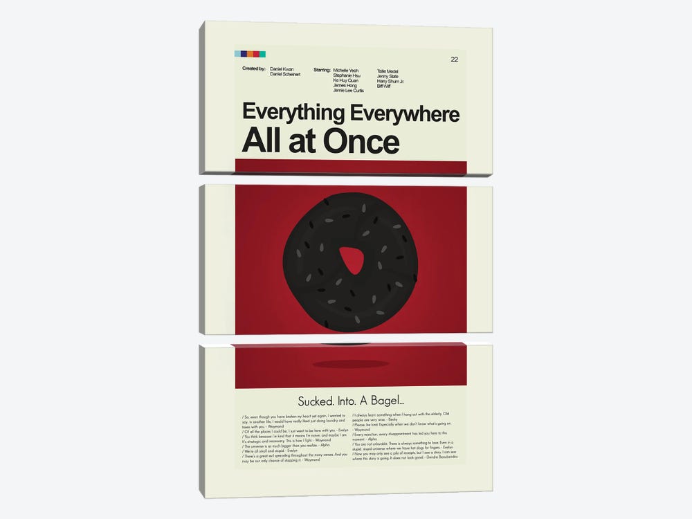 Everything Everywhere All At Once by Prints and Giggles by Erin Hagerman 3-piece Canvas Art Print