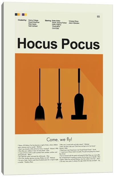 Hocus Pocus Canvas Art Print - Witch Art