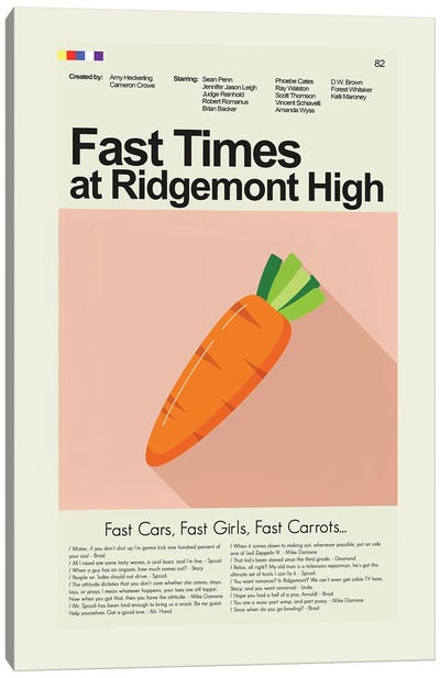 Fast Times At Ridgemont High Canvas Art Print - Prints And Giggles by Erin Hagerman