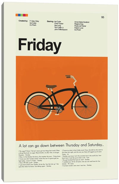 Friday Canvas Art Print - Minimalist Posters